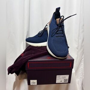 ISAIA Navy Blue Knit Sneakers Sz 6.5